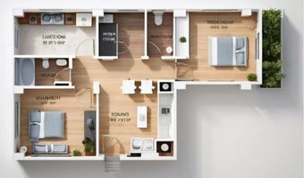 Large 2 BHK Floor Plan